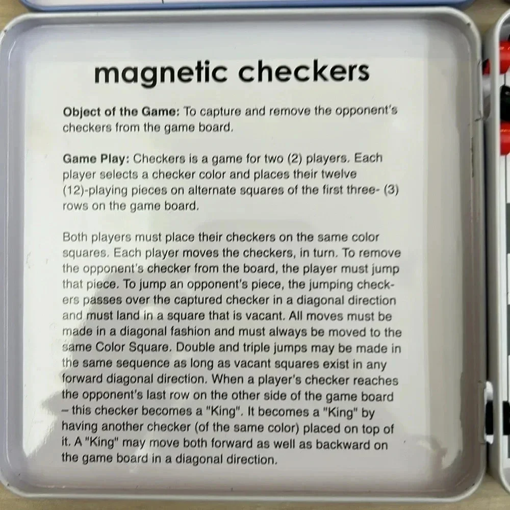 Magnetic checkers and magnetic four in a row travel games car games